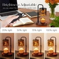 thumbnail image 6 of ANMUYUM,Candle Warmer Lamp,Log Glass Aromatherapy Candle Warmer Lamp, Adjustable Height Stepless Dimmable Melting Wax Lamp with Timer, Tortoise Glass Lampshade Wooden Base(Brown 4.72in), 6 of 6