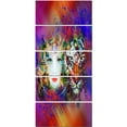 thumbnail image 2 of Visage Coloré de Tigre et Femme - Grande Toile Abstraite, 2 of 3