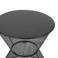 thumbnail image 5 of GDF Studio Doane Outdoor Metal Mesh Hourglass Side Table, Matte Black, 5 of 8