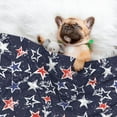 thumbnail image 3 of Pofeuu USA Stars Print Puppy Blanket,Dog Blankets,Pet Blanket Cozy Cat Blankets for Indoor Cats, Fuzzy Pet Blanket for Kitten Doggy Dog Blankets-Large, 3 of 8