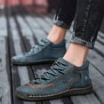 thumbnail image 2 of Mostsola Boots for Men Lace up Water Resistant Retro Handmade Leather Ankle Boots High Top Flats, 2 of 5