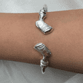 thumbnail image 2 of Queen Nefertiti .925 Sterling Silver Plain West Indian Bangle, 1 piece, 2 of 3