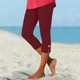 thumbnail image 5 of Diufon Womens Capris Spring Summer Slim Yoga Capri Pants Stretchy Side Split Athletic Running Gym Leggings, 5 of 7