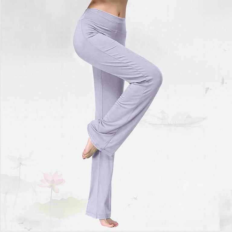 FUNUONY Women Fold Over High Waist Cotton Stretch Flare Leg Boot