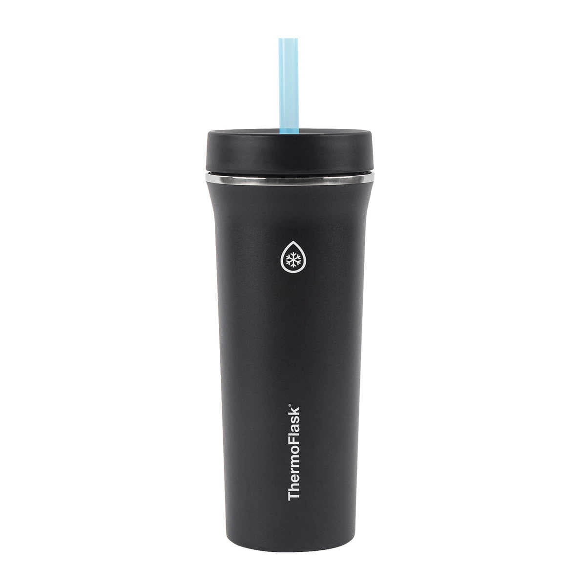 Thermoflask 32oz Insulated Standard Straw Tumbler, 2-Pack, Black/Teal