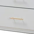 thumbnail image 3 of Baxton Studio Mirza Modern and Contemporary White Finished Wood 5-Drawer Twin Size Storage Bed with Pull-Out Desk, 3 of 11
