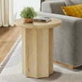 thumbnail image 3 of Tribesigns Round End Table, Wooden Pedestal Side Table with Octagonal Base, Modern Nightstand for Living Room, Bedroom, Easy Assembly, 3 of 16