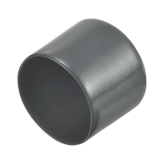 4pcs Rubber End Caps 36mm ID Vinyl Round Tube Bolt Cap Cover Dark Gray