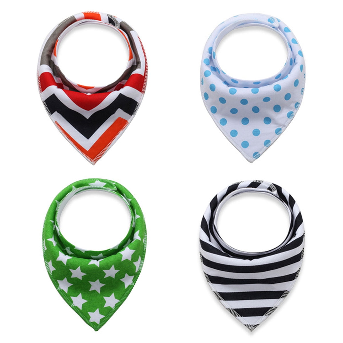 4Pack Baby Bandana Drool Bibs for Teething Boys Girls