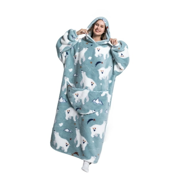 Lankey Oversized Blanket Hoodie Soft Extra Long Wearable Blanket