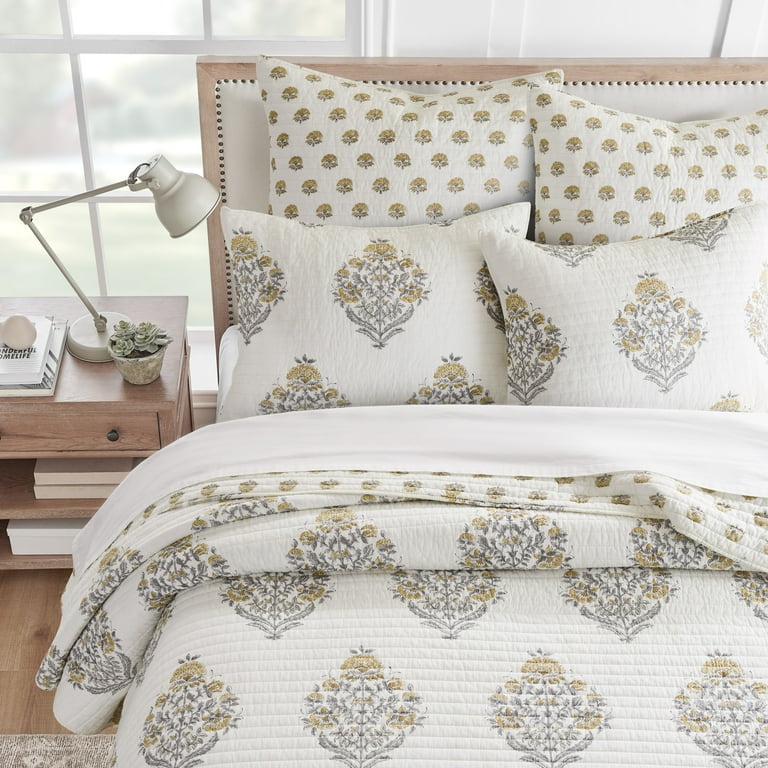 Levtex Home - Kamira Ochre Quilt Set - King Quilt and Two Levtex Home - Kamira Ochre Quilt Set - King Quilt and Two
