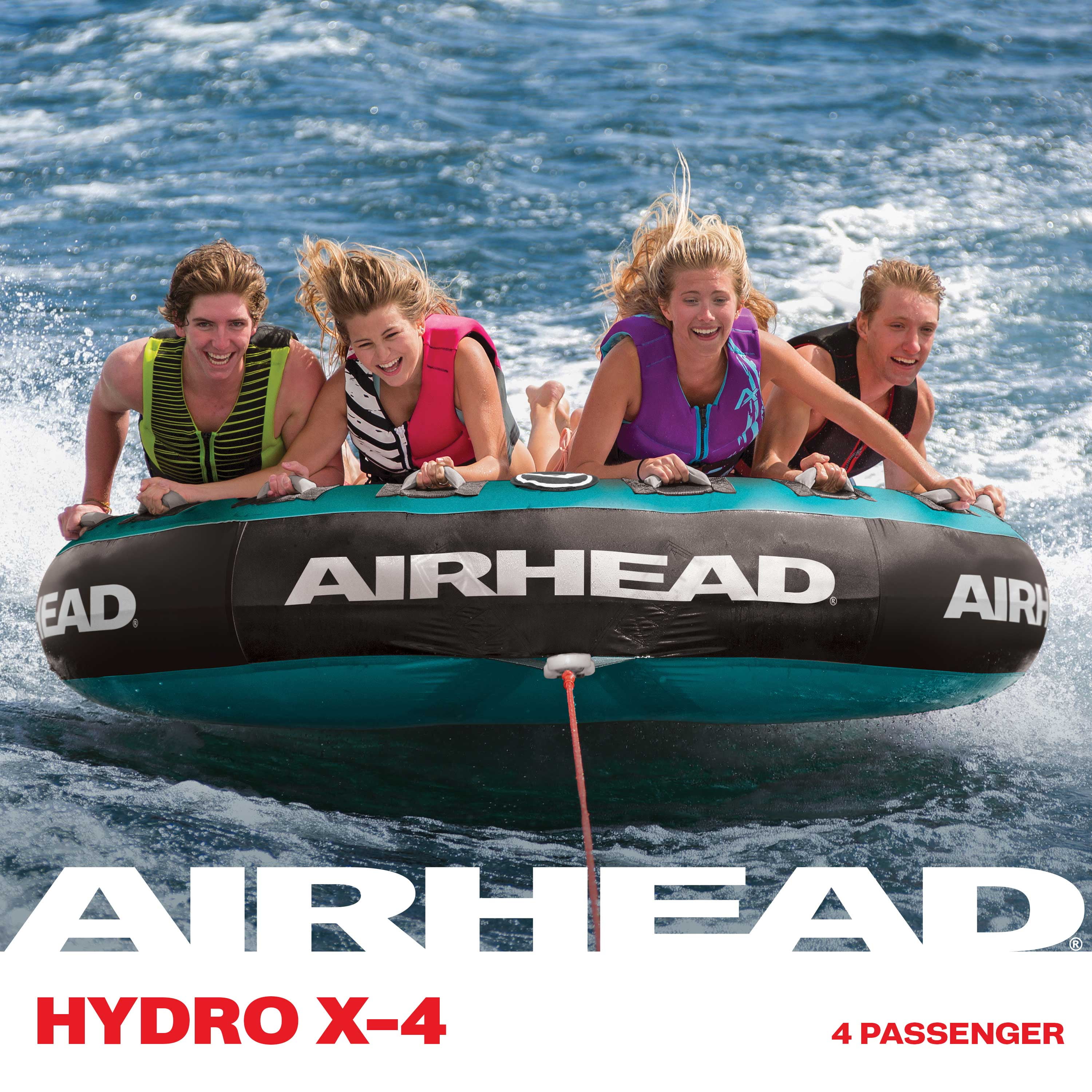 Airhead Hydro-X 4 Person Towable Tube, 690 lbs Max Weight