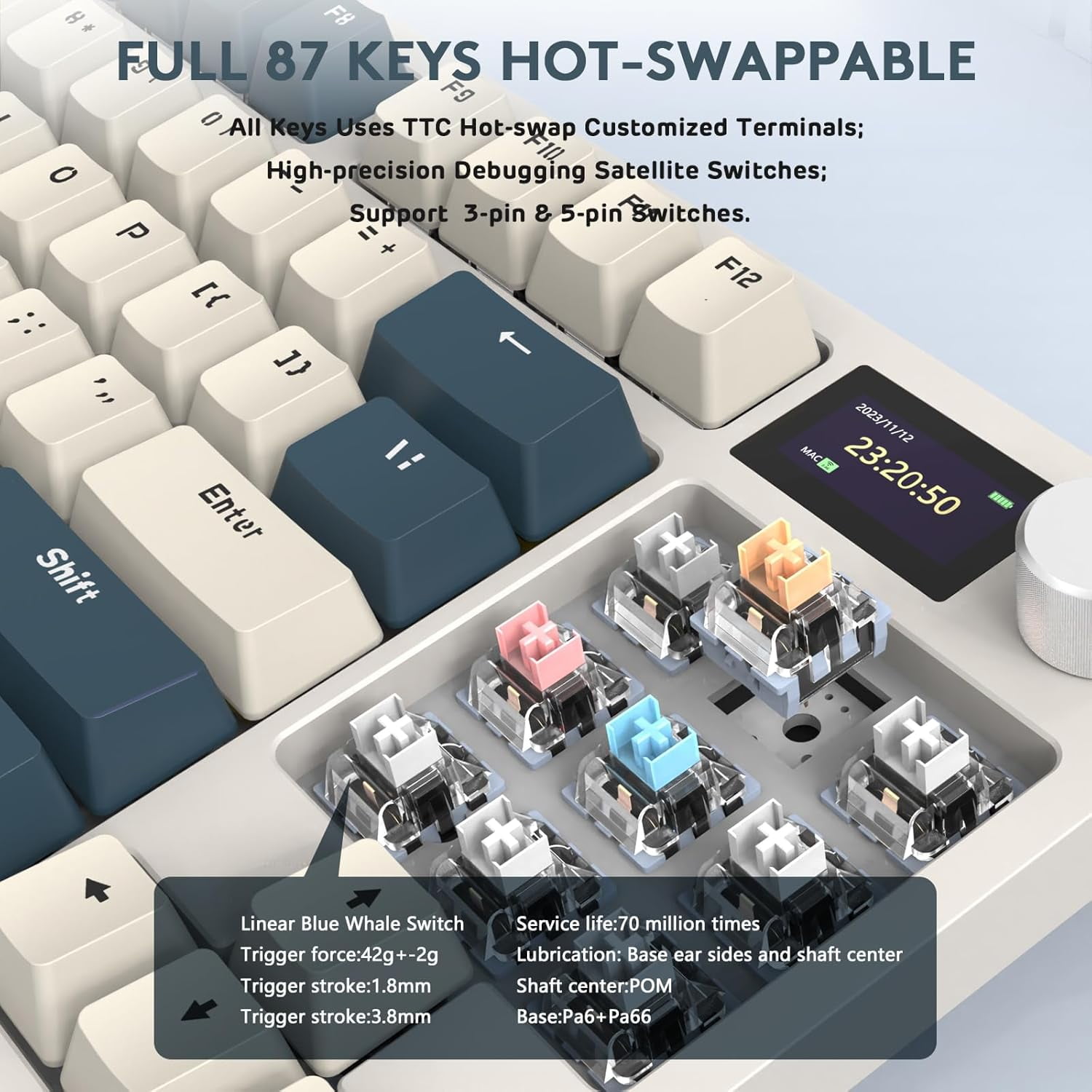 s_.k86ページ Amazon.com: ATTACK SHARK K86 Wireless Mechanical Keyboard