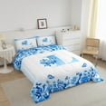 thumbnail image 3 of Erosebridal Ensemble de Couette Simple à Initiale Florale, Couette en Duvet à Fleurs et Papillons, Déco de Chambre pour Ados, Réversible, Léger, 2 Pcs, 3 of 8