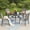 Black, variant on Summit Living 5-Piece Outdoor Patio Dining Set with 4 Stackable Beige Aluminum Armchairs & 1 Black Metal Steel Table with Umbrella Hole