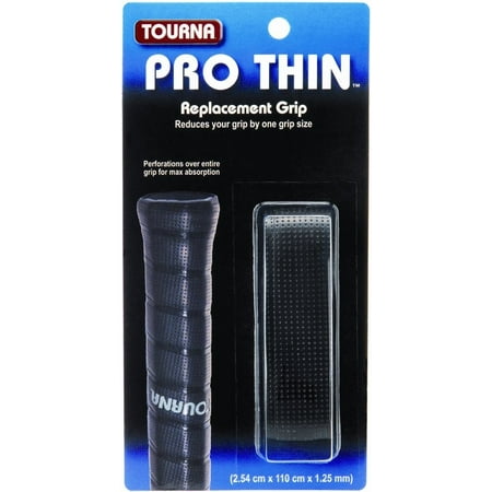 Tourna Tennis Racquet Replacement Grip Pro Thin Grip 1.25mm Black