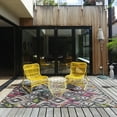 thumbnail image 3 of Linon Outdoor Washable Area Rug Collection, Ivory and Charcoal, 7' x 9', 3 of 10