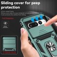 thumbnail image 6 of Nalacover Heavy Duty Armor Case for Google Pixel 6 Pro, Rugged PC Soft TPU Military Grade Shockproof Metal Magnetic Car Mount Cover with Camera Lens Sliding Ring Holder Bracket Case,Green, 6 of 8