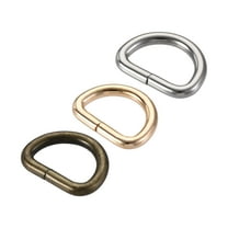 20mm Metal D-Rings Buckle Electroplated 3 Color (Total 15 Pack)
