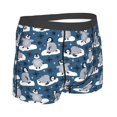 thumbnail image 4 of Uemuo Snow Penguin Pattern Men's Boxer Briefs,Trunk Anti-Chafing,Comfortable, Durable, and Stylish Underwear-Large, 4 of 9
