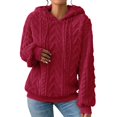 thumbnail image 1 of IMENGL Sweat à Capuche en Peluche Uni, Rouge 4TG, Taille M-5TG, 1 of 3