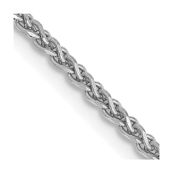 Auriga Fine Jewelry 14K White Gold 1.7mm Spiga Chain Necklace for Women 14"