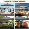 thumbnail image 4 of HOTEEL 10x10ft Popup Canopy Waterproof Canopy with 4 Sidewalls Outdoor Commercial Instant Shelter Beach Camping Canopy Tent for Party, Gray, 4 of 9