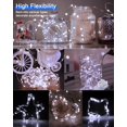 thumbnail image 5 of SKYUSE Solar String Lights for Outdoor Waterproof,2 Pack 8 Modes Each 39.4Ft 100 LED Copper Wire Solar Fairy Lights for Outside Backyard Fence Porch Roof Festival Christmas Decorations,Cool White, 5 of 10