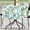 Green Butterfly, variant on Outdoor Tablecloth with Umbrella Hole and Zipper, Spring/Summer Waterproof Table Cover for Picnic/BBQ/Garden(60" Round,Damascus Flower)