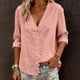 thumbnail image 1 of TaTaai Ladies V Neck Layered Blouse Solid Color Loose Fit Casual Cardigan Open Front Summer Tunic Ruffle Top Gift, 1 of 6