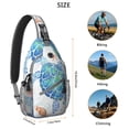thumbnail image 5 of Fashionable Travel Sling Backpack Featuring Cartoon Seahorse, Starfish, Seashells, and Underwater Marine Life Patterns, Multi-Functional with Layered Storage for Outdoor Enthusiasts, 5 of 5