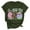 Army Green, variant on ICHUANYI Womens T Shirt Easter Stylish Short Sleeve Crew Neck Shirts Casual Loose Print Tops Fashion Clothing