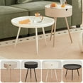 thumbnail image 5 of Modern Round Table Side Table for Living Room Bedroom Nightstand 15.75" x 21.65", Black, 5 of 8