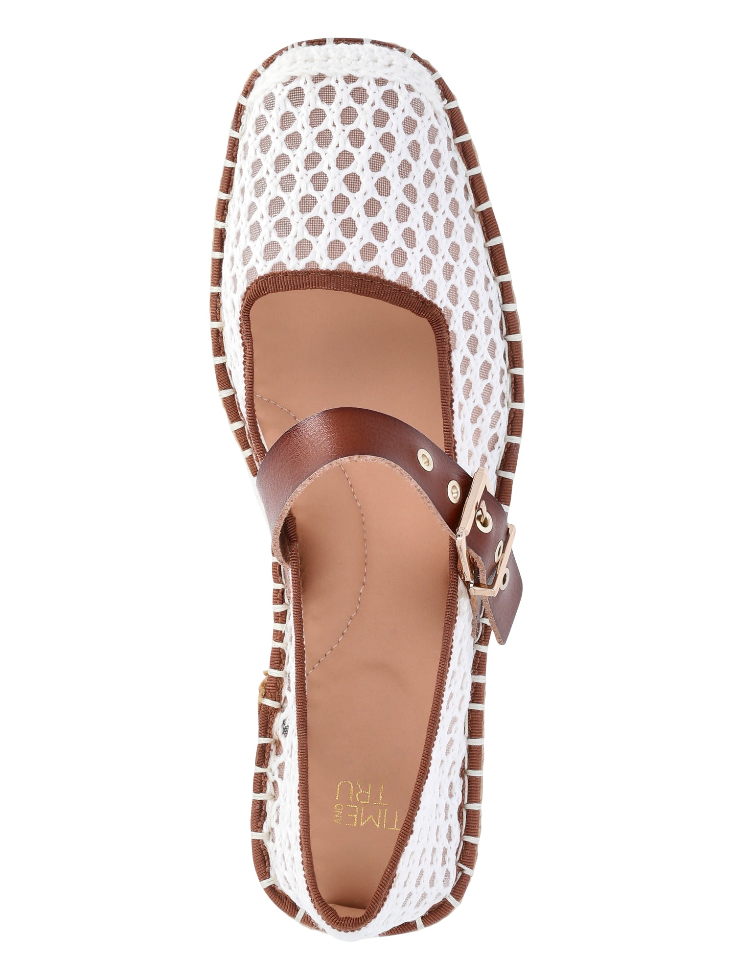 Time and Tru Women's Espadrille Mary Jane Flats