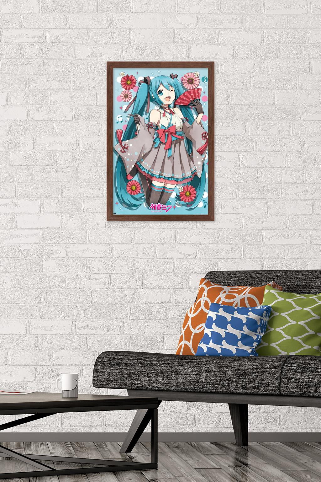 Hatsune Miku - Fan Wall Poster, 14.725" x 22.375", Framed