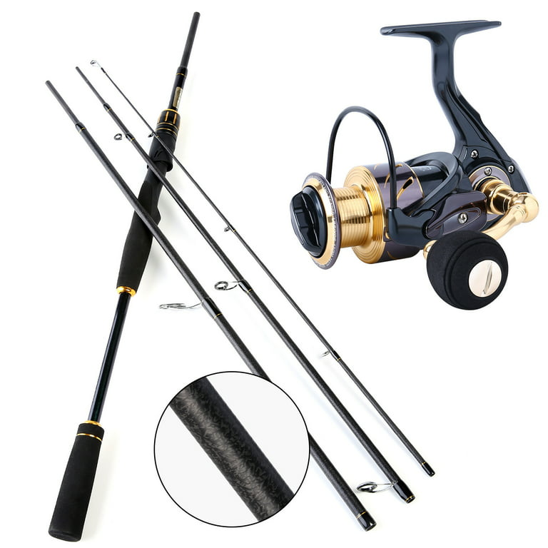 Sougayilang Spinning Fishing Rod and Reel Combo Portable Fishing Pole and  Smooth Reel with Metal Spool 