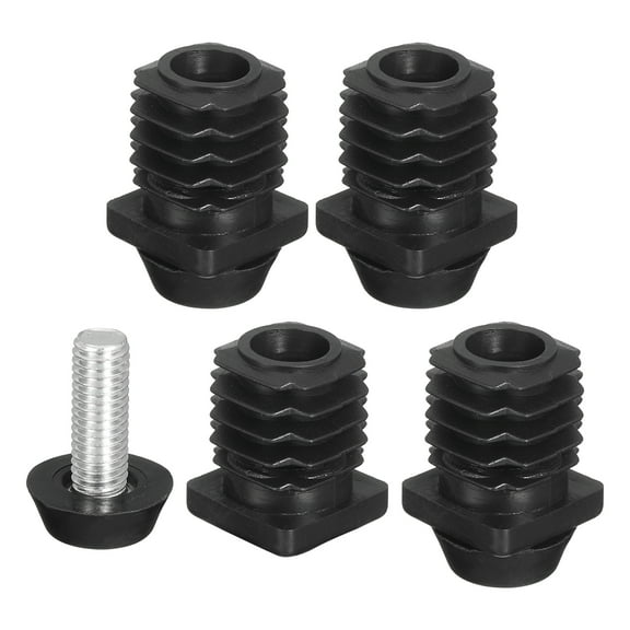 4 Set Leveling Feet, M8x20x20mm Rectangle Furniture Leg Leveling Fit Hole 30mm for Table Chair Furniture