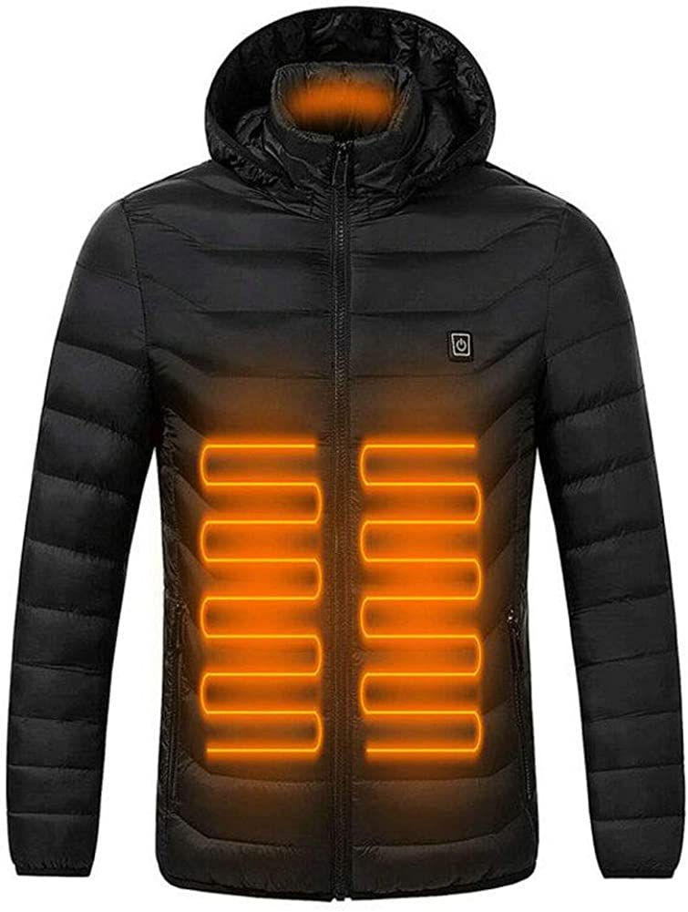 Mens Electric Battery Heating USB Heated Jacket Winter Warm Jacket Coat