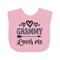 Inktastic My Grammy Loves Me Grandchild Girls Baby Bib