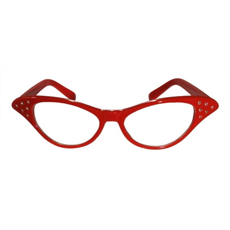 50'S Cat Eye Glasses Vintage Style Gradient Clear Lens Frame Fancy