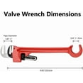 thumbnail image 2 of 8" Double-Ended Valve Wrench for Refinery Pipes; 1/8" - 1" Heavy-Duty Adjustable Pipe Wrench; Opening Valve Wheel Wrenches (8INCH), 2 of 11