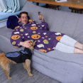 thumbnail image 3 of Wearable Oversized Blanket,Halloween Cute Pumpkins and Cupcakes Wearable Blanket Hoodie for Adults,Cozy Hooded Blankets with Super Pockets,Super Warm Fuzzy Pullover for Women & Men, 3 of 6