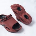 thumbnail image 6 of Platform Sandals for Men Lightweight Open Toe Clogs Air Cushion Adjustable Strap Non Slip Walking Slippers Red Size 10-10.5, 6 of 7