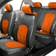 thumbnail image 3 of FH Group Universal Fit Perforated PU Leather Car Seat Covers for Auto Truck Sedan SUV Van - Full Set Orange, 3 of 7