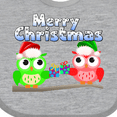 thumbnail image 4 of Inktastic Merry Christmas Owls Boys or Girls Baby Bib, 4 of 4