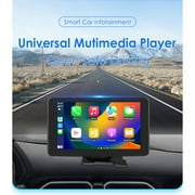 GPS Navigation Apple Carplay AUX FM Car Radio Stereo Head Unit 7 Touchscreen 360° Adjustable Portable Mirror Link Android Auto Monitor Player