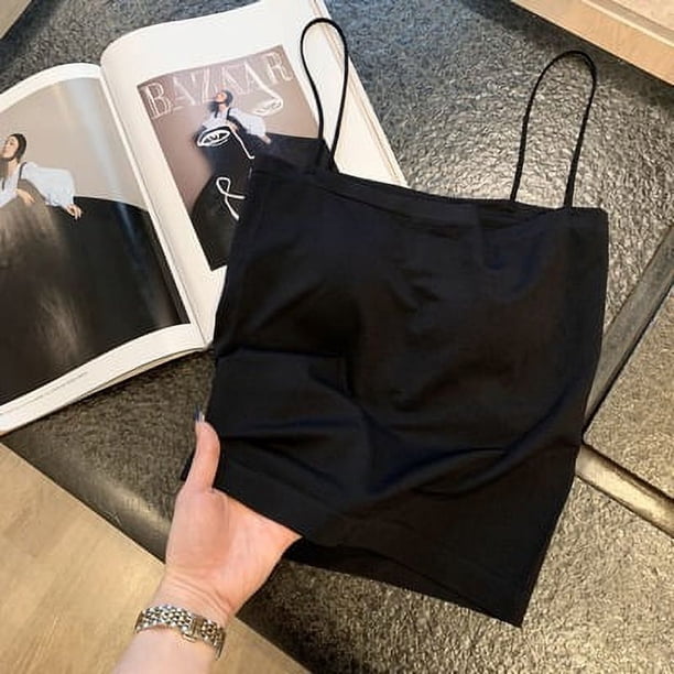 Camisola sin tirantes con espalda hermosa y sin costuras para mujer, de una pieza, con almohadilla fija en el pecho, para uso interior y exterior, con base envolvente