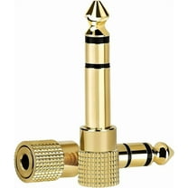 6.35mm (1/4 inch) Male to 3.5mm (1/8 inch) Female Stereo Audio Headphone TRS Jack Cable Converter,Gold Plated Copper