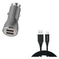 thumbnail image 1 of Type-C 6ft USB Cable w 36W Fast Car Charger for Google Pixel 6/Pro - Charger Cord Power Wire, 2-Port USB Type-C Cable Power Y3V Compatible With Google Pixel 6/Pro, 1 of 11