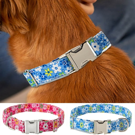 Cheers.US Pet sweet floral collar with zinc alloy Drawstring